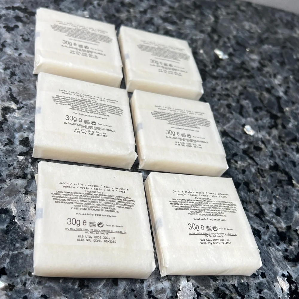 Le Labo Bergamote 22 Set of 6 Body Soaps Travel Size - New